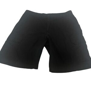 Faded Glory Cargo Shorts Black Size 36 Pockets Lightweight Button Comfortable‎